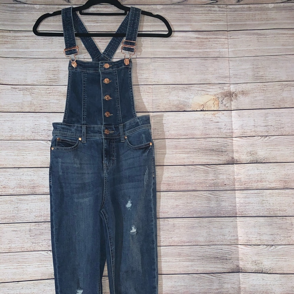 Celebrity pink bib overalls size medium